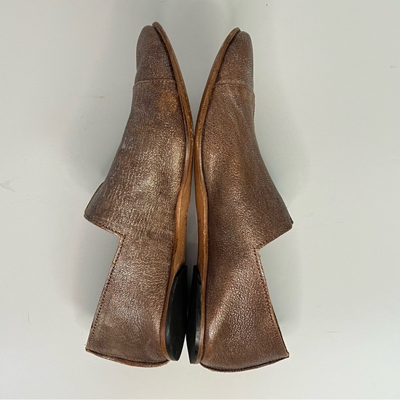 Cydwoq Handmade Starlight Metallic Slip On Medicine Loafer Cap Toe Flat 9 - Picture 5 of 11